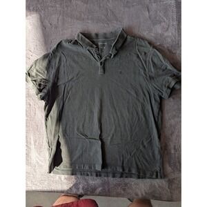Banana Republic Mens XL Pique Polo Shirt Grey Organic Cotton Short Sleeve